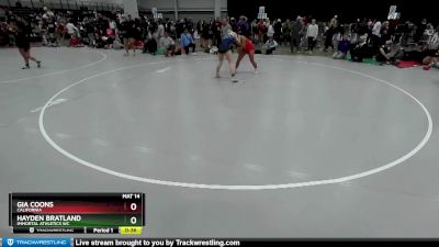 140 lbs Cons. Semi - Hayden Bratland, Immortal Athletics WC vs Gia Coons, California