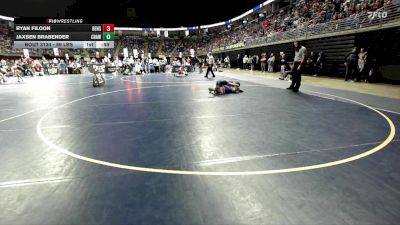 89 lbs Round Of 32 - Ryan Filoon, Bensalem vs Jaxsen Brabender, Crawford Central