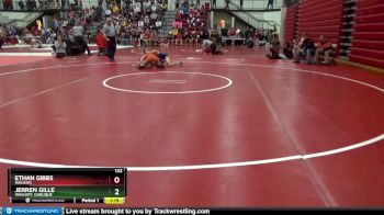 132 lbs Champ. Round 1 - Jerren Gille, Wahlert, Dubuque vs Ethan Gibbs, Waukon