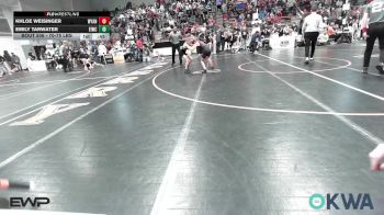 70-75 lbs Rr Rnd 1 - Khloe Weisinger, Wyandotte Youth Wrestling vs Emily Tarwater, Eufaula Ironheads Wrestling Club