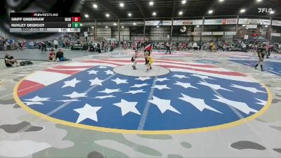 55 lbs Champ. Round 2 - Huxley DeGroot, Lyons Den vs Griff Greenhaw, Watford City Wolves