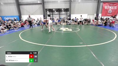 148 lbs Consi Of 4 - Logan Hiller, Brothers Of WOW vs Michael Wilson, Michigan Premier Blue