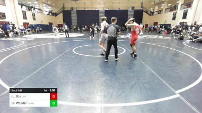 160 lbs Semifinal - Lucas Boe, Lake Highland Prep vs Benjamin Weader, Chantilly