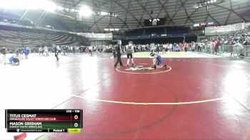 106 lbs Cons. Round 2 - Titus Cesmat, Snoqualmie Valley Wrestling Club vs Mason Grisham, Ilwaco Youth Wrestling