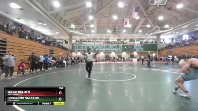 150 lbs Quarterfinal - Jacob Belden, San Clemente vs Leonardo Salzano, Centennial