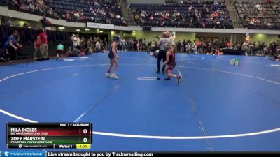 70 lbs Quarterfinal - Mila Ingles, Big Game Wrestling Club vs Zoey Marstein, Princeton Youth Wrestling