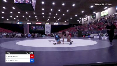 79 kg Round Of 16 - Casey Randles, Viking Wrestling Club (IA) vs Vincenzo Joseph, California Regional Training Center (CA RTC) / TMWC