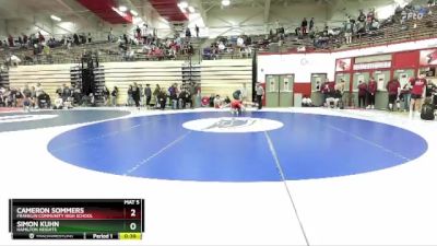 150 lbs Quarterfinal - Cameron Sommers, Franklin Community High School vs Simon Kuhn, Hamilton Heights