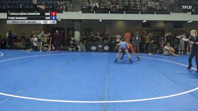 98 lbs Cons. Sub-semis - Apollo Rojas-Crawford, Bear Cave Wrestling Club vs Tygh Ramirez, Klamath Prep