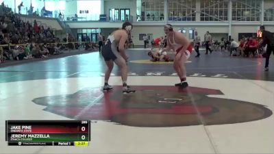 285 lbs Cons. Round 3 - Jeremy Mazzella, Ithaca College vs Jake Pine, Oneonta State