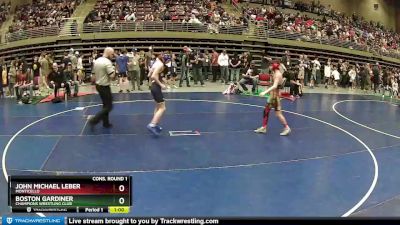 111 lbs Cons. Round 1 - Boston Gardiner, Champions Wrestling Club vs John Michael Leber, Monticello