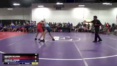 187 lbs Placement Matches (8 Team) - Graydn Sillman, Ohio vs Kendahl Hoare, Pennsylvania Blue