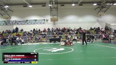 124 lbs Cons. Round 2 - Paola Cruz Andrade, Victor Valley vs Ayten Elbarbary, Cuesta