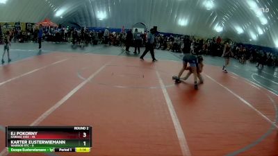 92 lbs Round 2 (6 Team) - EJ Pokorny, Kardiac Kidz vs Karter Eusterwiemann, Warrior RTC