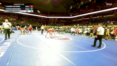 215 Class 3 lbs Cons. Round 2 - Louden Bolinger, Webb City vs Stevan Benhumea, McDonald County