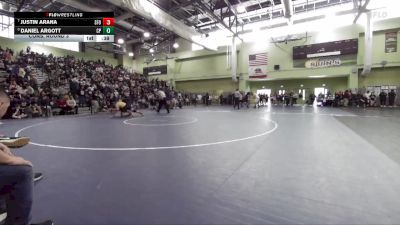 285 lbs Cons. Round 3 - Justin Arana, SAN FERNANDO vs Daniel Argott, CANOGA PARK