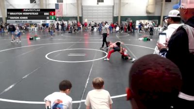 55 lbs Champ. Round 2 - Braxton Hempstead, Broken Bow Wrestling Club vs Tavion Jones, Sherman Challengers