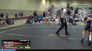 82 lbs Cons. Semi - Haily Malloy, Simmons Academy Of Wrestling vs Luke Phillips, Titan Pipeline