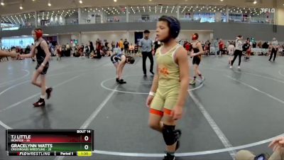 92 lbs Round 5 (6 Team) - Gracelynn Watts, Crossroads Wrestling vs TJ Little, Irontide