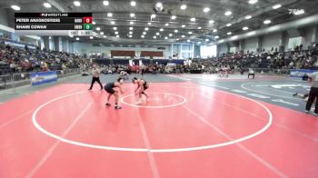 126 lbs Round 1 (3 Team) - Shane Cowan, Shoreham Wading River HS vs Peter Anagnostidis, Nanuet