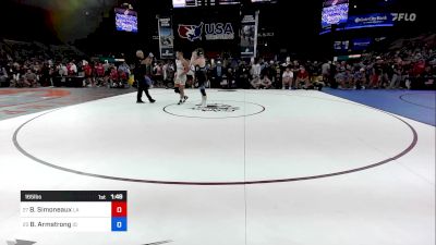 165 lbs Cons 16 #2 - Braeden Simoneaux, LA vs Brock Armstrong, ID