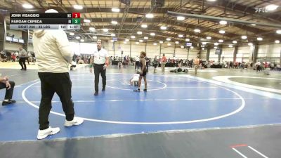 85 lbs Round Of 32 - John Visaggio, NC vs Faroah Cepeda, RI