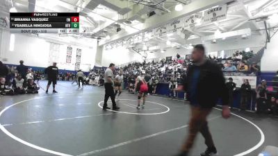 115 lbs Champ. Round 2 - Ysabella Hinojosa, Northview vs Brianna Vasquez, El Modena