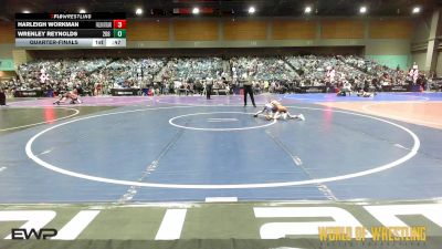 46 lbs Quarterfinal - Harleigh Workman, Fallon Outlaws Wrestling Club vs Wrenley Reynolds, 208 Badgers