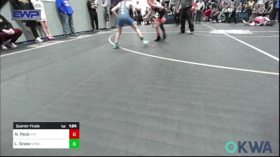 64 lbs Quarterfinal - Newt Peck, Hinton Takedown Club vs Lawsyn Snow, Newcastle Youth Wrestling