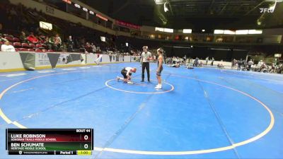 125 lbs Cons. Round 2 - Ben Schumate, Heritage Middle School vs Luke Robinson, Sonoran Trails Middle School