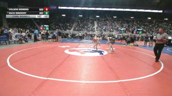 4A-120 lbs Cons. Round 2 - Colson Siemens, Natrona County vs Zach Gregory, South