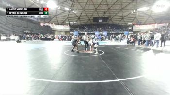 Girls 4A 235 lbs Cons. Round 3 - Zi`yah Johnson, Auburn (Girls) vs Kaitie Wheeler, Arlington (Girls)