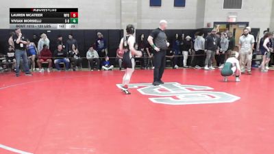 120 lbs Quarterfinal - Sophia Lentini, Westfield vs Rylee O'Donnell, Billerica
