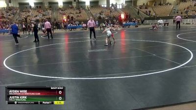 100 lbs Cons. Round 3 - Justin Kirk, Halls Wrestling vs Ayden Wise, Williamson Co Wrestling Club