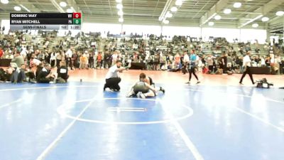 152 lbs Semifinal - Dominic Way, WV vs Ryan Mitchell, PA
