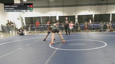 136 lbs 5th Place - Brody Clemons, MD vs Ryan Mertz, NJ