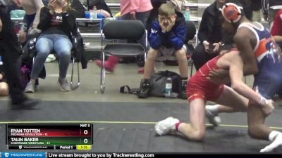 100 lbs 1st Place Match - Talin Baker, Champagne Wrestling vs Ryan Totten, Michigan Revolution