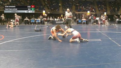 110 lbs Consy 4 - Jake Sparks, Connellsville vs Traytan Luton, Wilkes-Barre