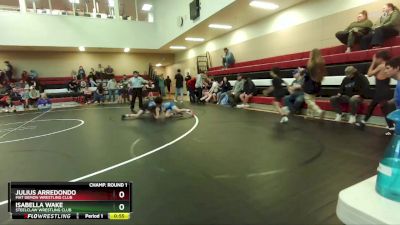 86 lbs Semifinal - Julius Arredondo, Mat Demon Wrestling Club vs Isabella Wake, Steelclaw Wrestling Club