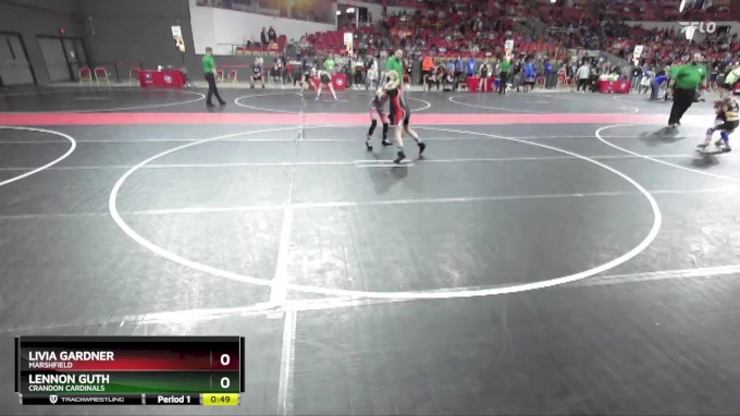 85 lbs Cons. Semi - Livia Gardner, Marshfield vs Lennon Guth, Crandon ...