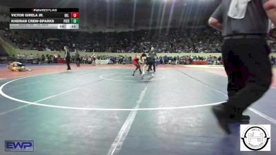 92 lbs Consi Of 32 #2 - Victor Girela Jr., Del City JH vs Kheiran Crew-Sparks, Poteau