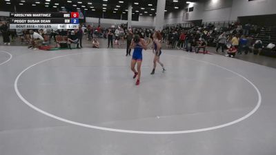 100 lbs Quarters - Krislynn Martinez, Maize Wrestling Club vs Peggy Susan Dean, Betterman Elite Wrestling