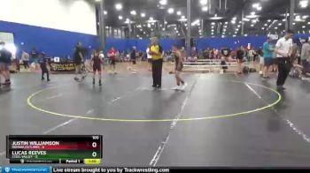 100 lbs Round 1 (4 Team) - Justin Williamson, Indiana Outlaws vs Lucas Reeves, Steel Valley