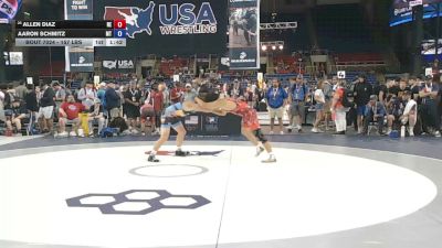 157 lbs Cons. Sub-semis - Allen Diaz, Nebraska vs Aaron Schmitz, Montana