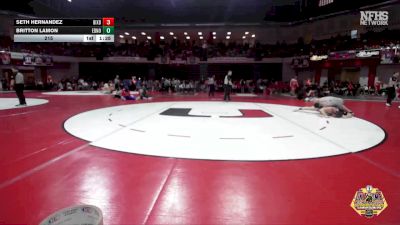 215 lbs Semifinals (8 Team) - Seth Hernandez, BIXBY vs Britton Lamon, EDMOND NORTH