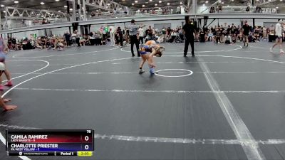 57 lbs Semis (4 Team) - Charlotte Priester, PA West Yellow vs Camila Ramirez, Lady Bandits