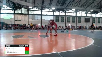 187-207 lbs Cons. Round 2 - Hunter Crabtree, Bomber Wrestling Club vs Jerimyah Coleman, Mundelein High School