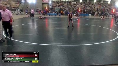 90 lbs Quarterfinal - Silas Weeks, Plainview River Otters vs Rocklan Kurzinsky, Wave Wrestling Club