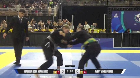 Avery Mikel Primes vs Isabella Rosa Hernandez 2025 Pan Kids Jiu-Jitsu IBJJF Championship