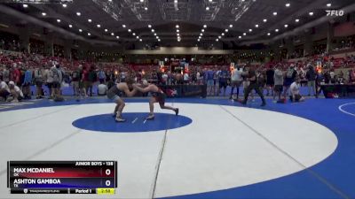 138 lbs Cons. Round 4 - Max McDaniel, OK vs Ashton Gamboa, TX